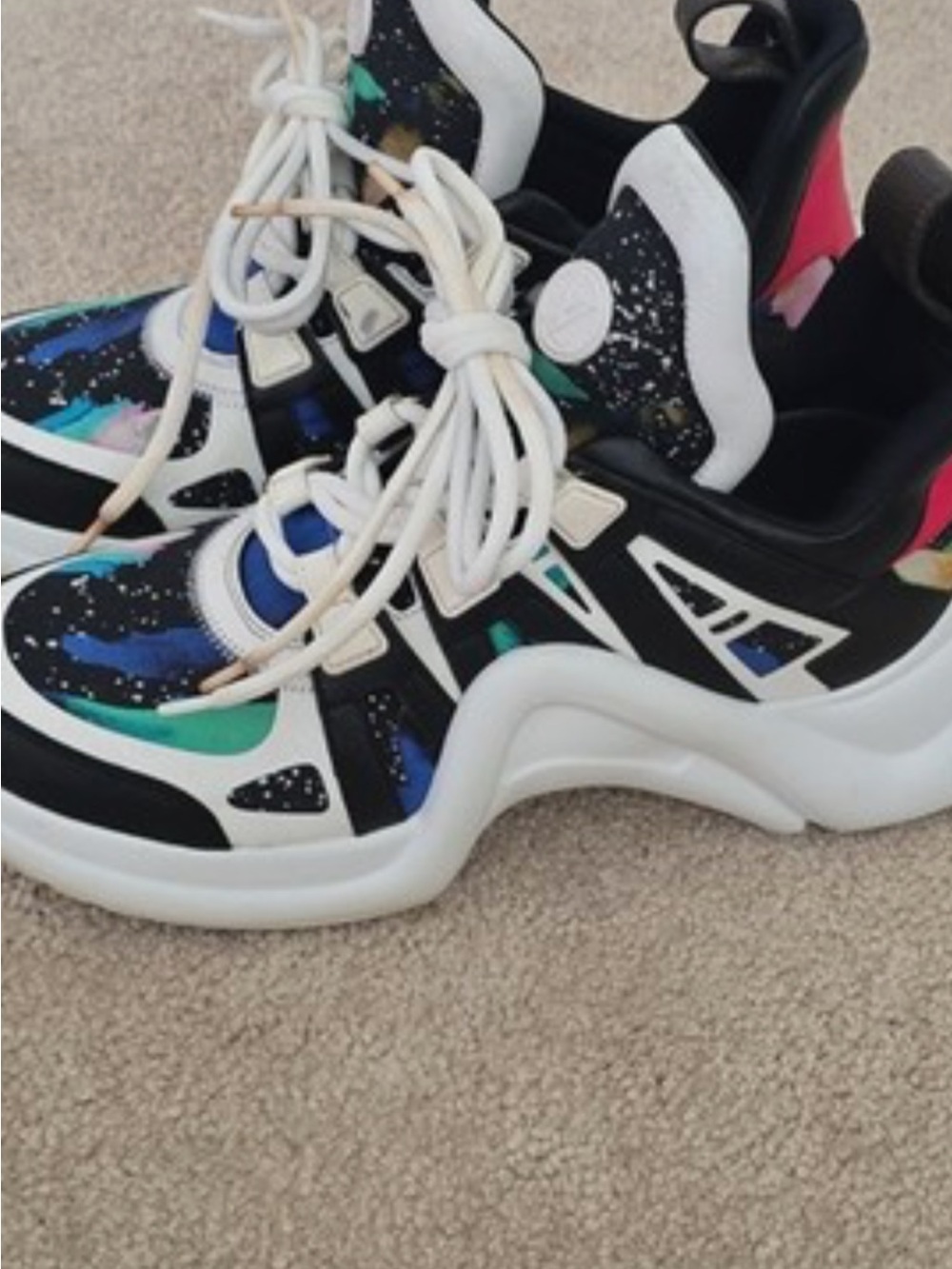 Louis Vuitton Archlight Multicolor Graphic Sneakers Size 39